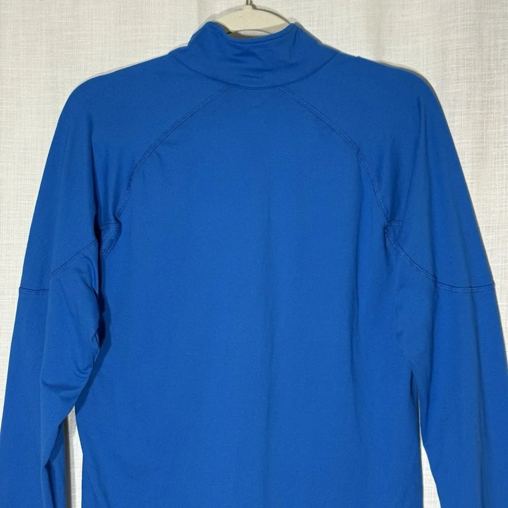 NFL Combine Detroit Lions Mens S Quarter Zip‎ Pullover Blue Stretch Activewear